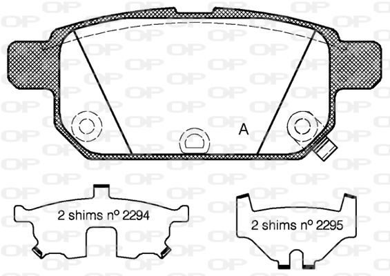 OPEN PARTS Комплект тормозных колодок, дисковый тормоз BPA1471.02